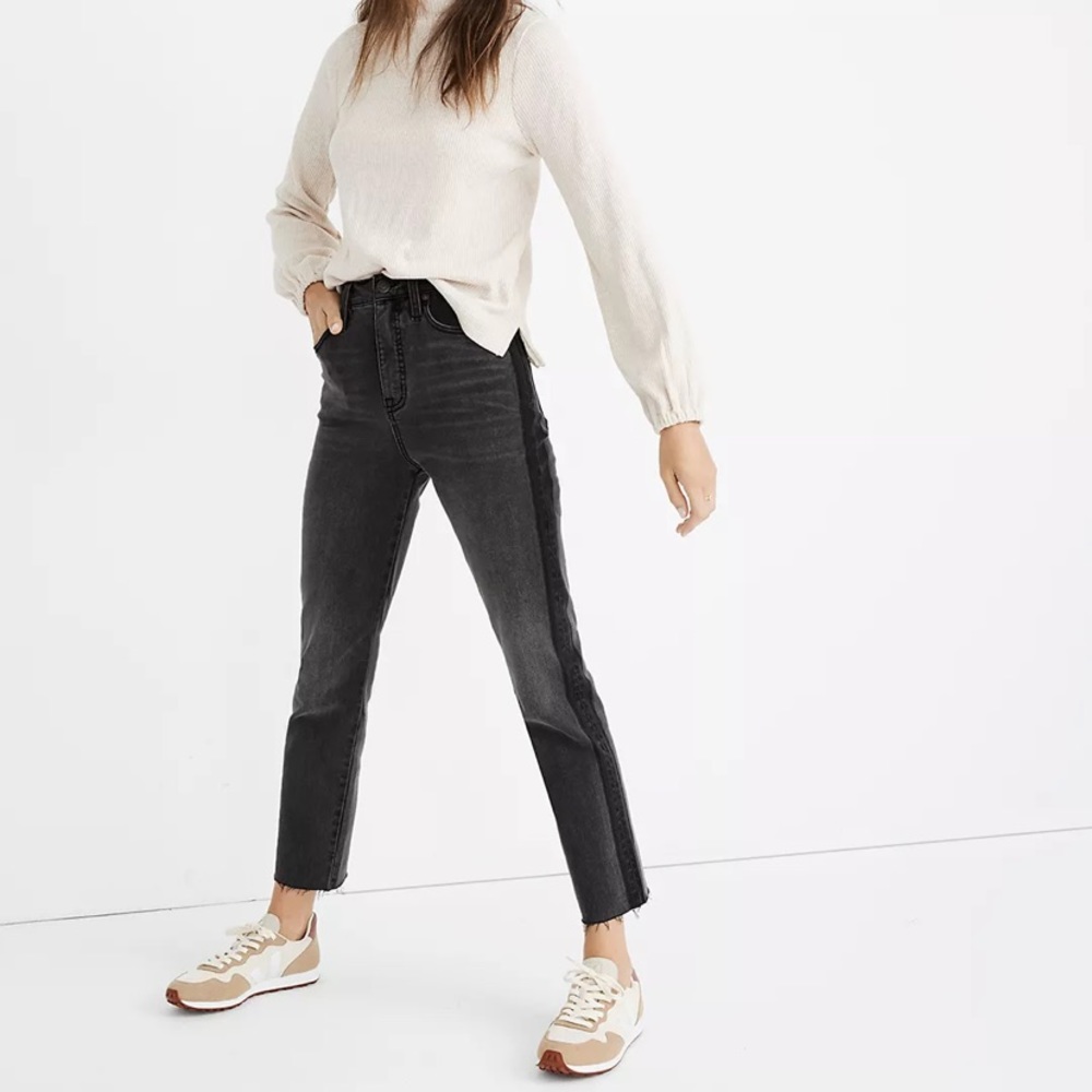 Madewell Classic Straight Jeans Shadow Stripe Edition 28